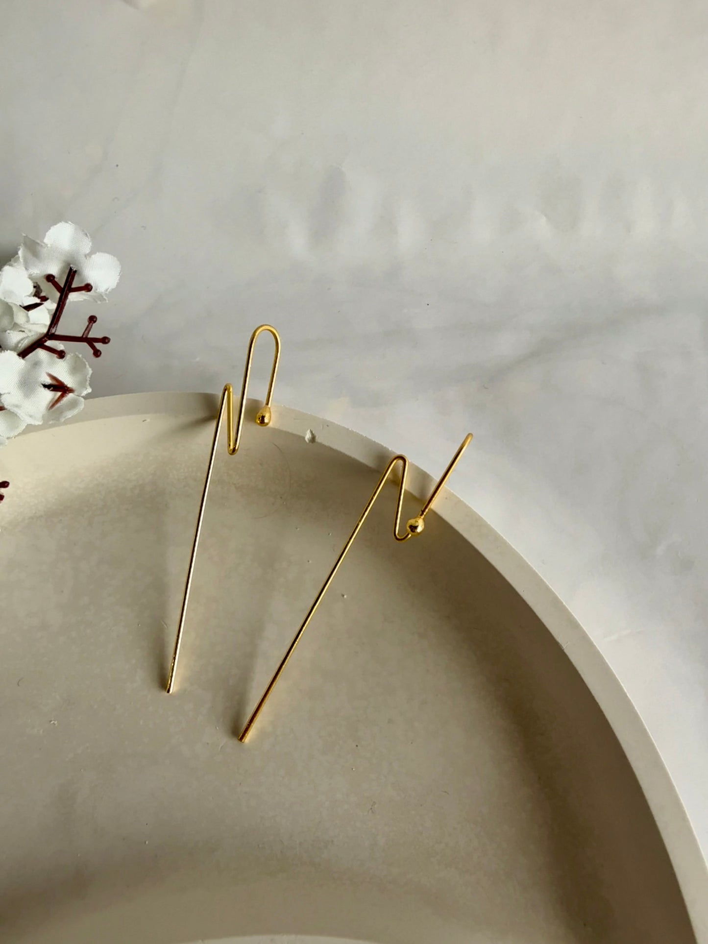 Golden Wave Ear Cuffs