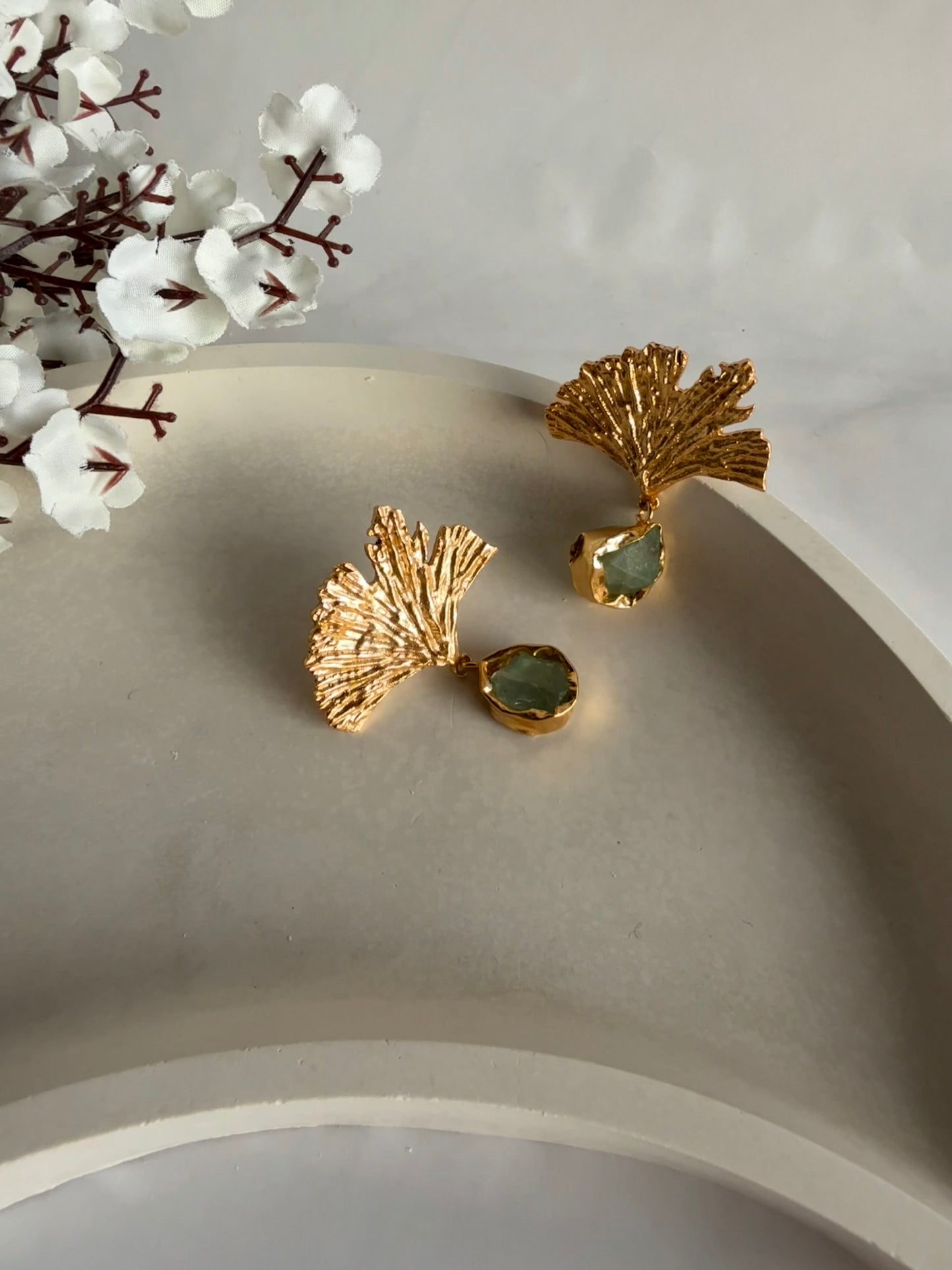 Golden Fan-Club Earrings