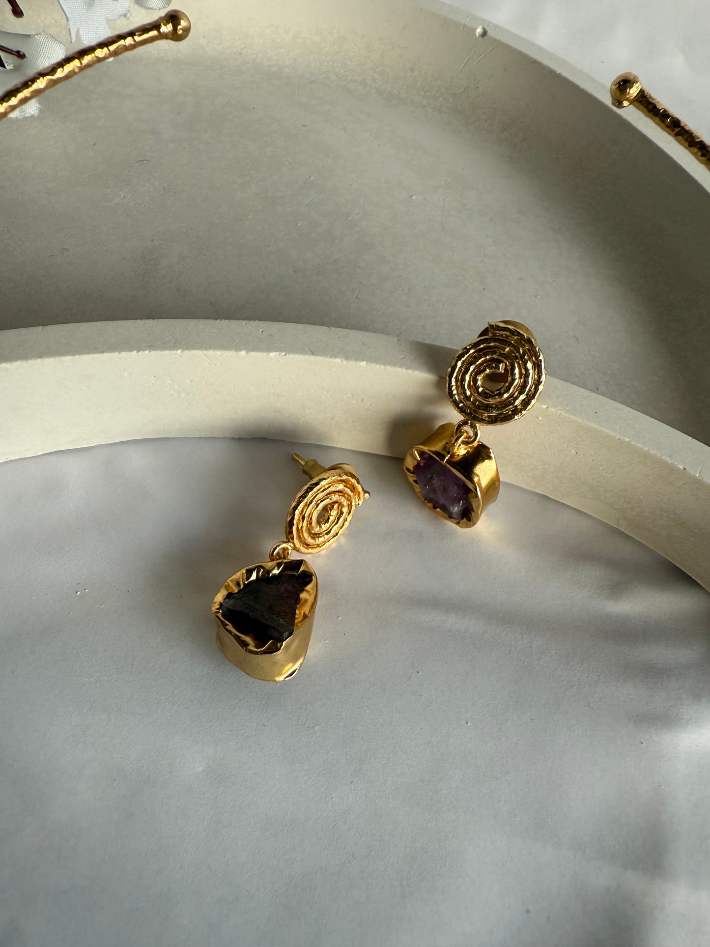 Spiral Amethyst Hasli Set