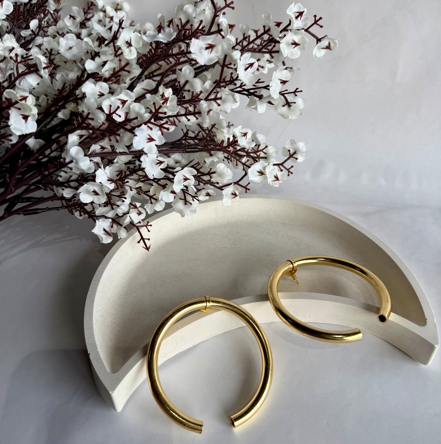 Golden Aura Hoop Earrings