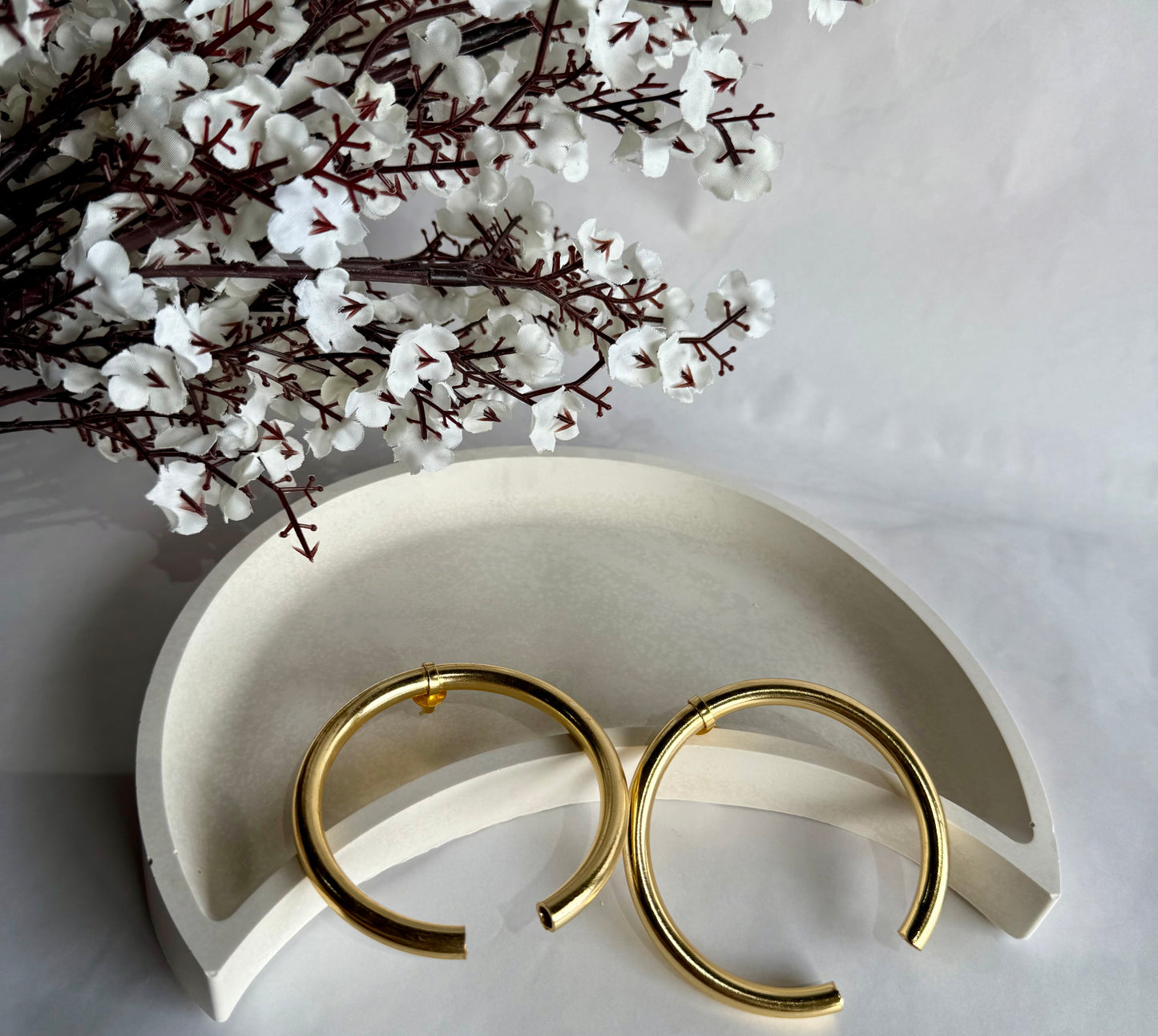 Golden Aura Hoop Earrings