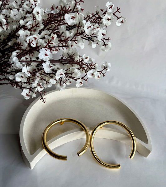 Golden Aura Hoop Earrings