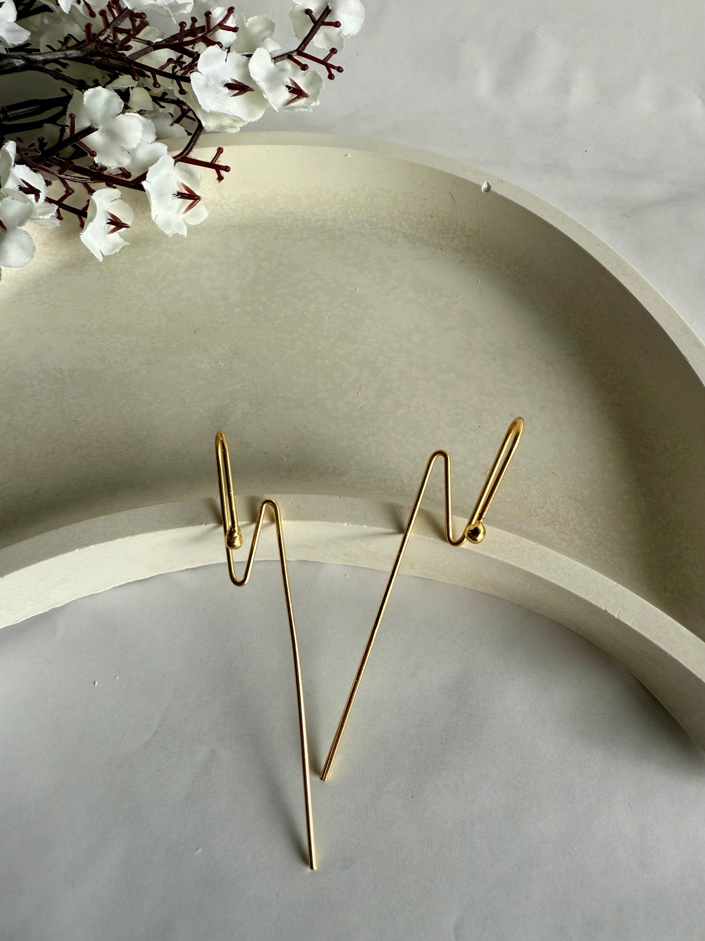 Golden Wave Ear Cuffs