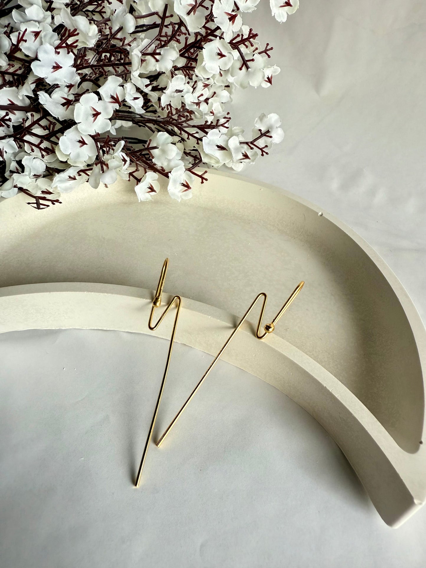 Golden Wave Ear Cuffs