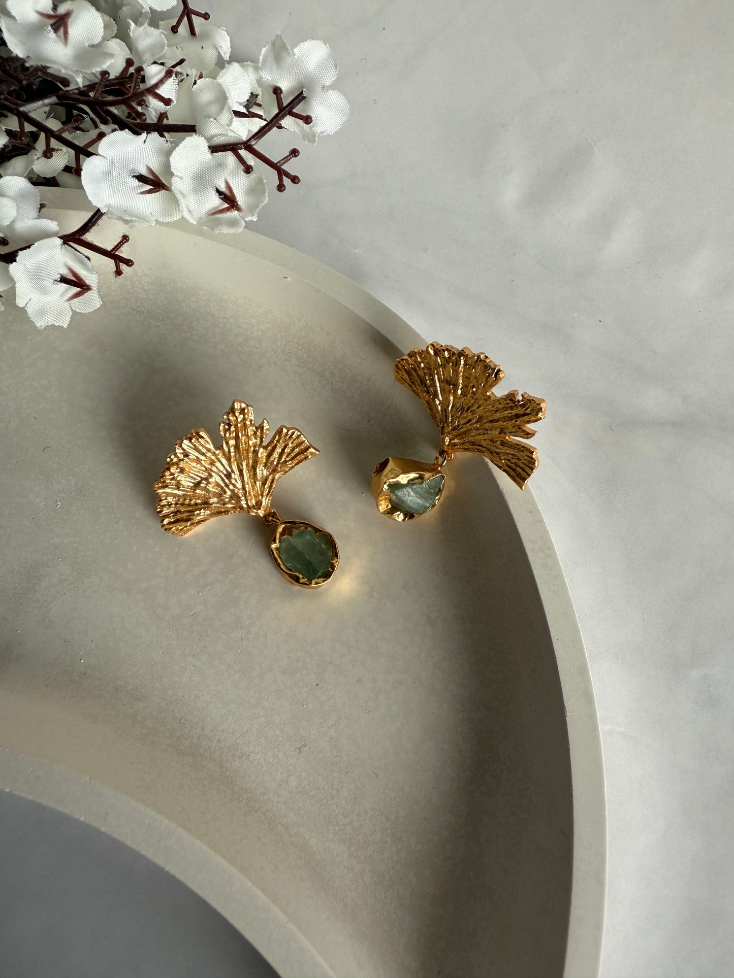 Golden Fan-Club Earrings