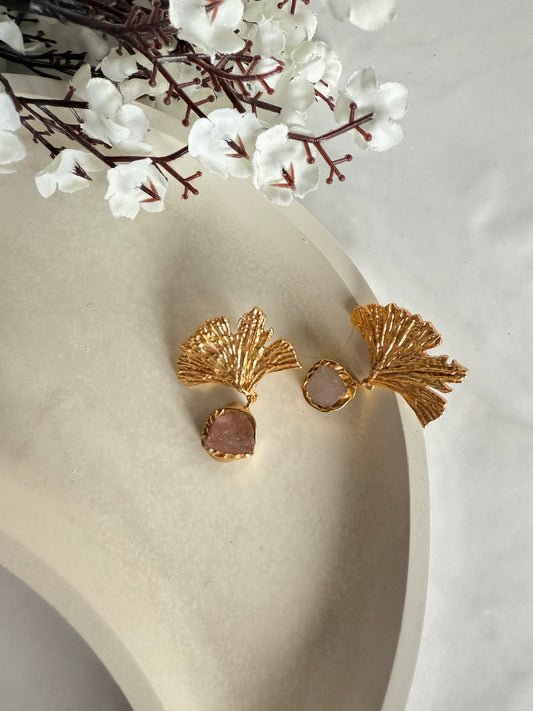 Golden Fan-Club Earrings