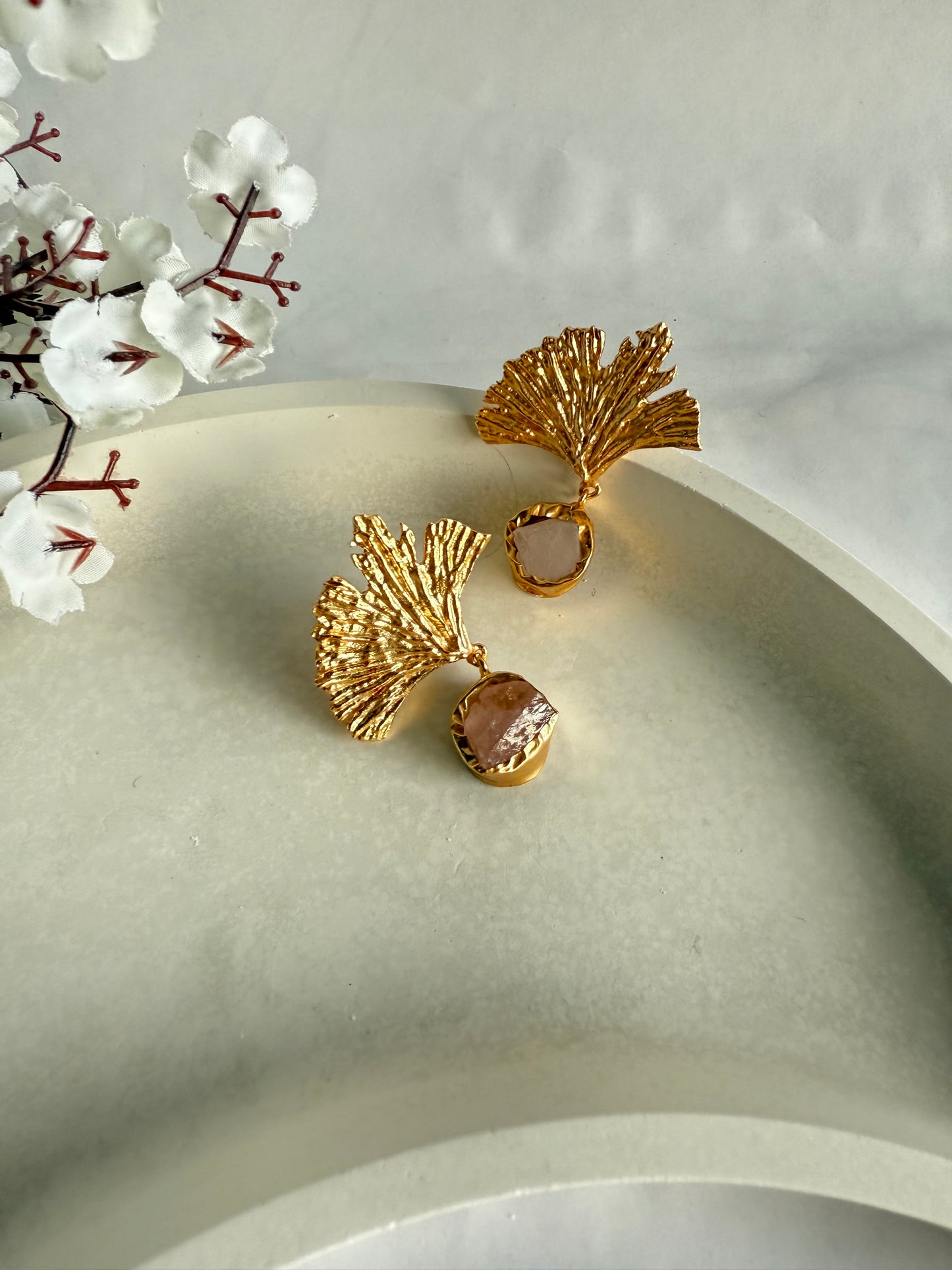 Golden Fan-Club Earrings