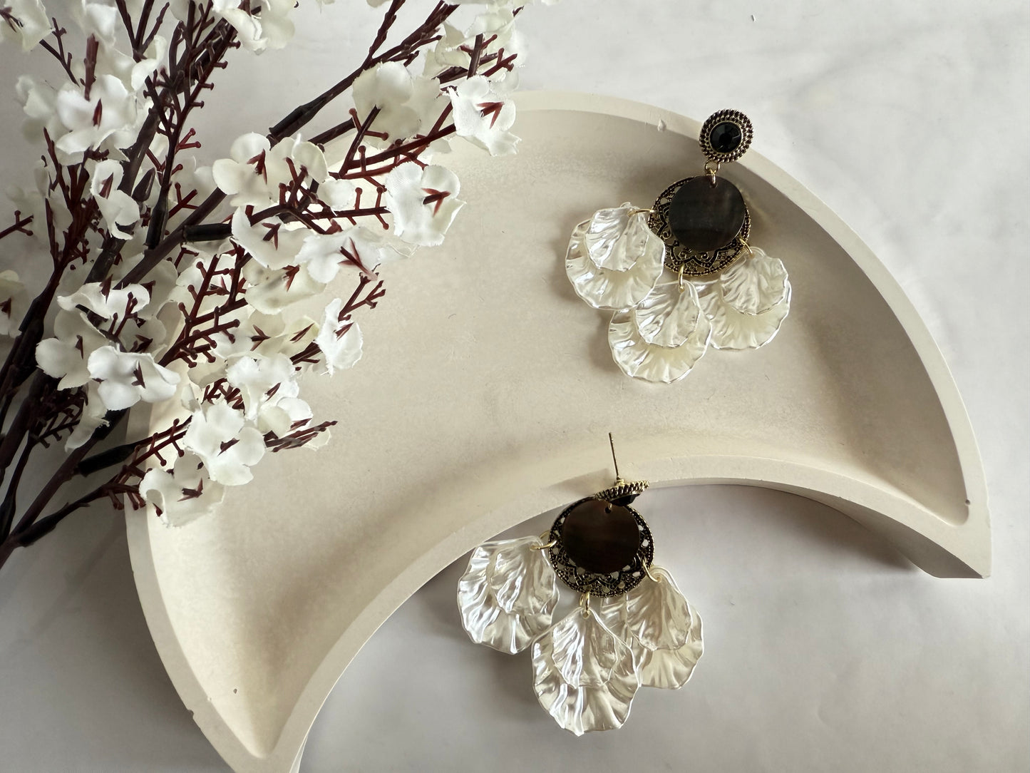 Midnight Petal Earrings